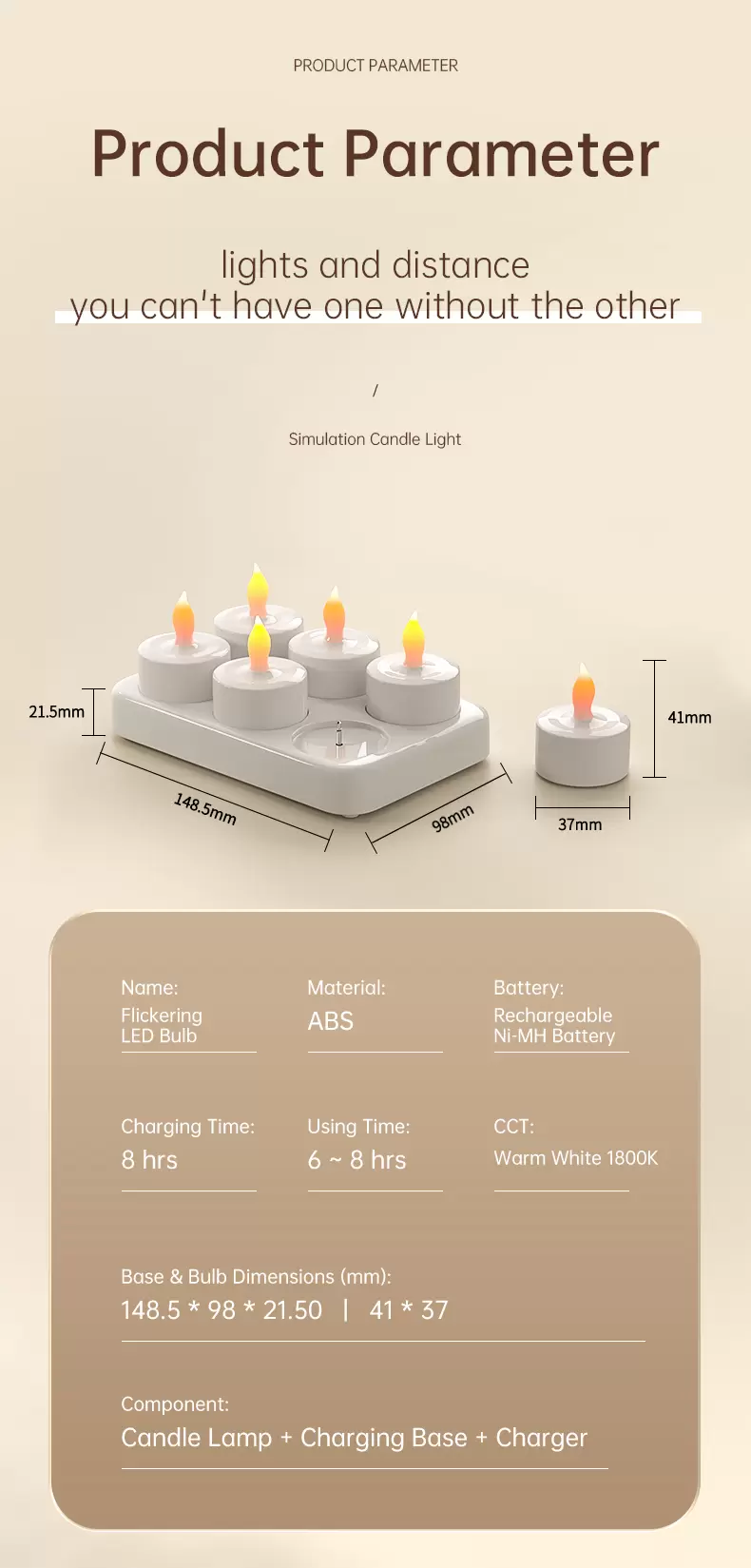 Luzes de velas recarregáveis