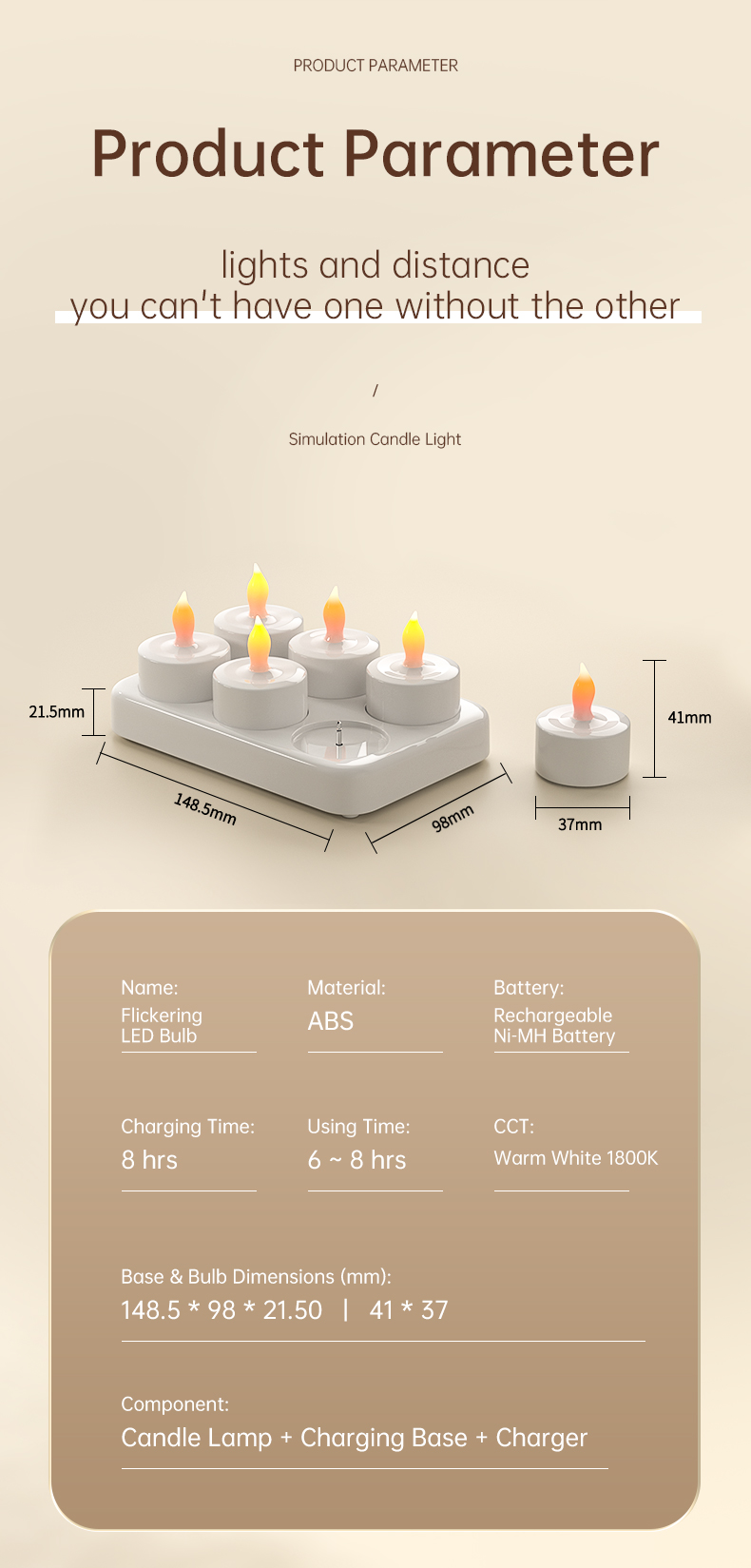 Luzes de velas recarregáveis